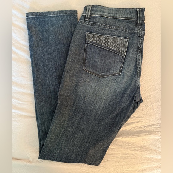 White House Black Market Denim - White House Black Market Dark Blue Straight Jeans